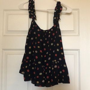 Madewell Navy Flower Tank-top